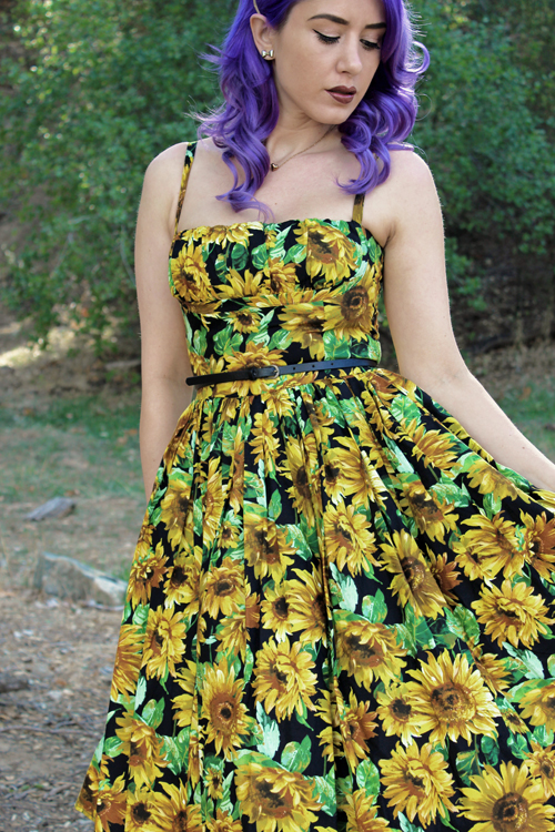 Bernie Dexter Paris Dress in Sunflower Print