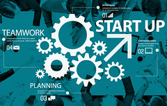 Start up Teamwork Strategy Development Equipment Concept
