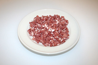 03 - Zutat Schinkenwürfel / Ingredient diced bacon