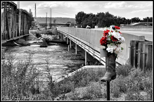 bridge color river photography boot death highway memorial montana crash lazy yellowstone laurel elliott selective photog