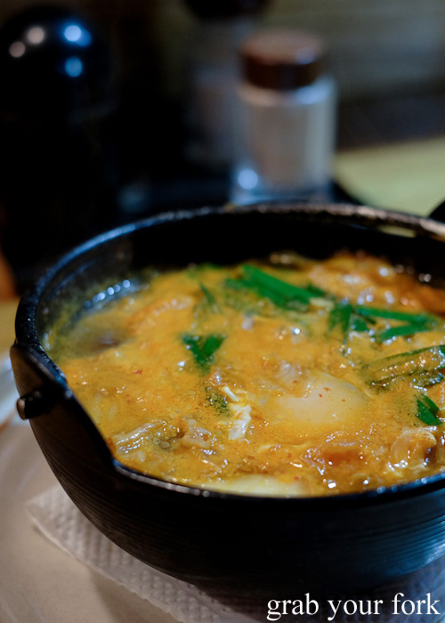 Spicy noodle soup at an izakaya in Hakodate, Hokkaido