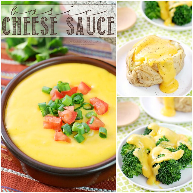 Basic Cheese Sauce collage.