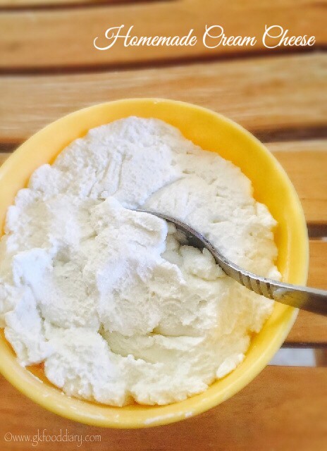 Homemade Cream Cheese recipe for Babies, Toddlers and Kids1
