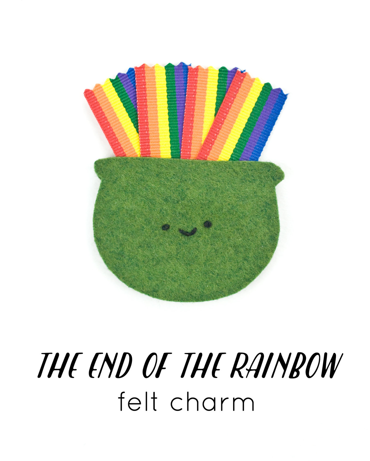 End of the Rainbow Felt Charm