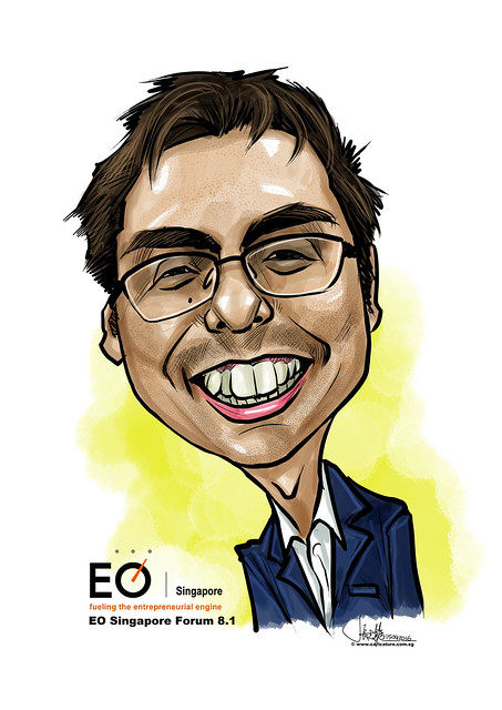 Shingo digital caricature for EO SIngapore