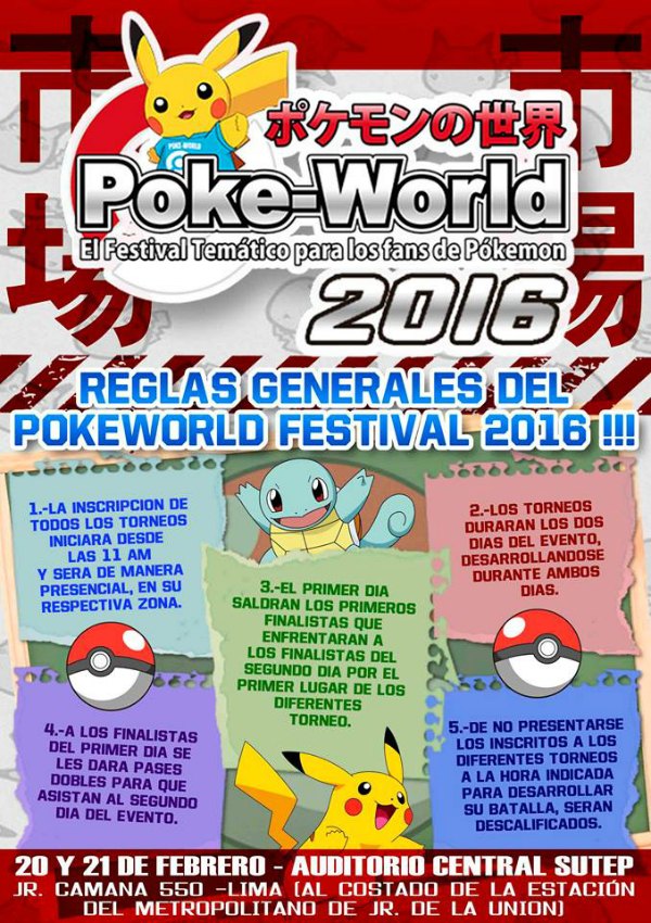 Poke World 2016: Evento Pokemon en Peru