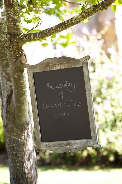 Wedding sign for an outdoor rustic wedding | Photo by Blumenthal Photography | Read this real wedding on I take you - UK wedding blog