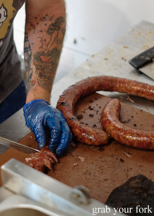 Barbecue hot links sausages at Bovine & Swine, Enmore Sydney food blog review