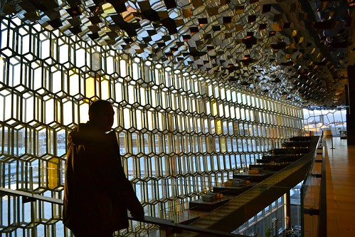 Inside the Harpa, the odd-looking glass building from that last picture.