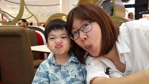 Lucas With His Multi Expression Together With Mummy