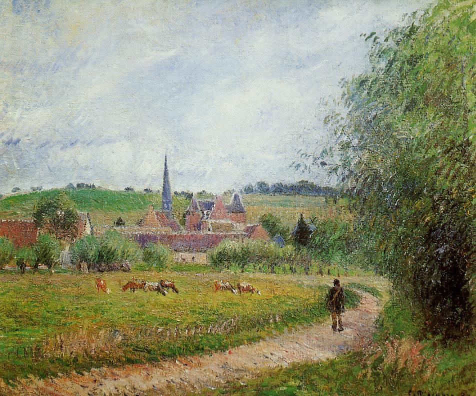 View of Eragny by Camille Pissarro, 1884