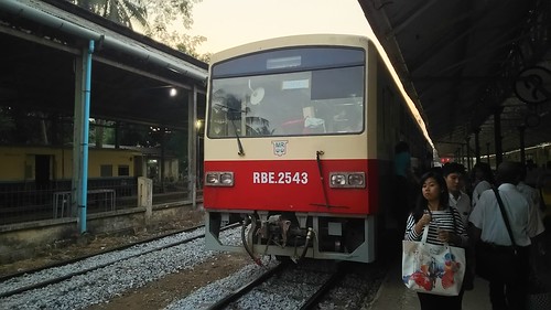 Myanmar Railways RBE2543 in Yangon Central Railway Station, Yangon, Myanmar /Dec 27, 2015