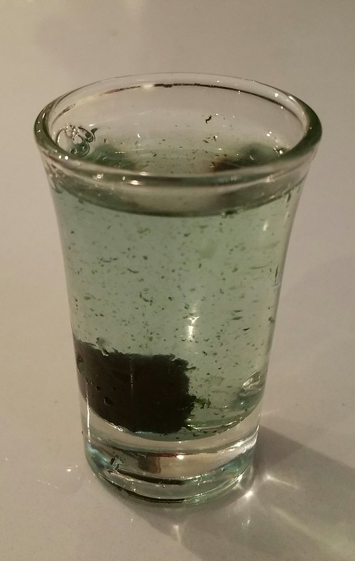 2016-Mar-11 Commodity Juicery - spirulina frozen cube in alkaline water
