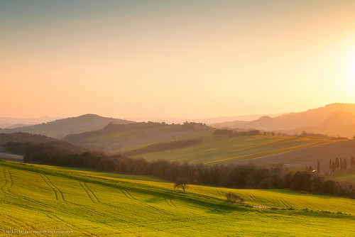sunset italy nature landscape volterra it hills tuscany toscana