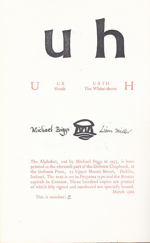 A Gaelic Alphabet- collophon