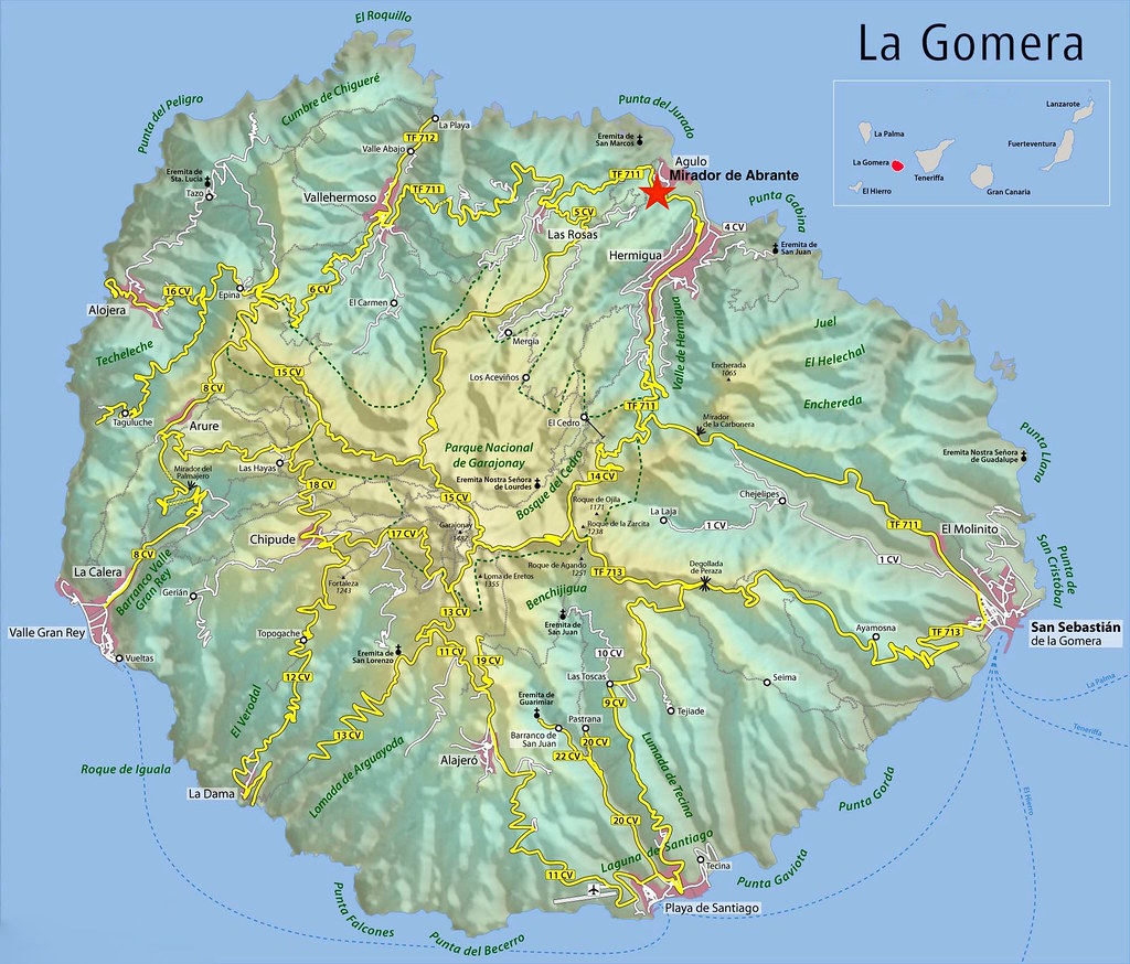 Mapa La Gomera Abrante