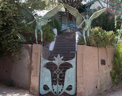 Bisbee, AZ winged statues (2100)