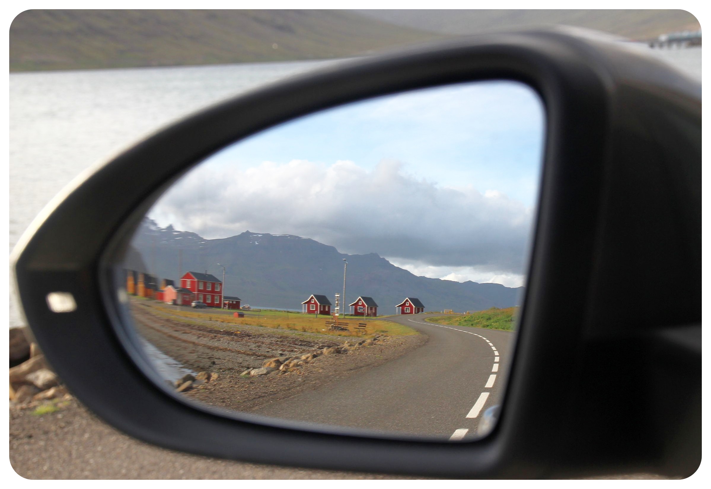 Eskifjorður cabins reflection