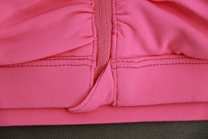 womens front zip sports bra pink (5)