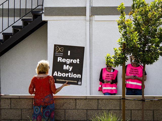 Anti-abortion protester
