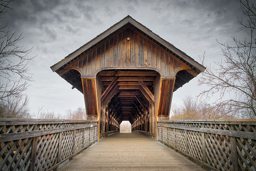 ca wood bridge winter ontario canada landscape guelph aurora coveredbridge hdr