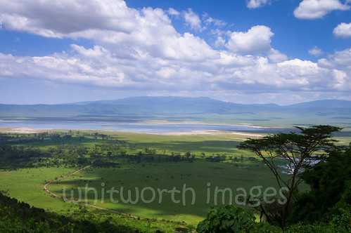 africa above blue sky green nature water clouds landscape tanzania view african lakes scenic hills ngorongoro crater tropical lush ngorongorocrater volcanic ascent eastafrica ngorongoroconservationarea