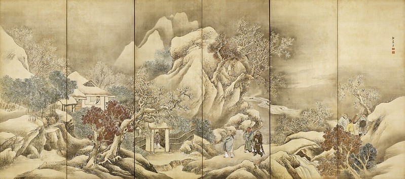 Yosa Buson - Liu Bei visiting Zhuge Liang