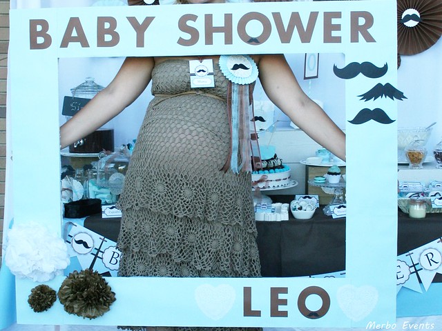 Photocall Baby shower moustache Merbo Events