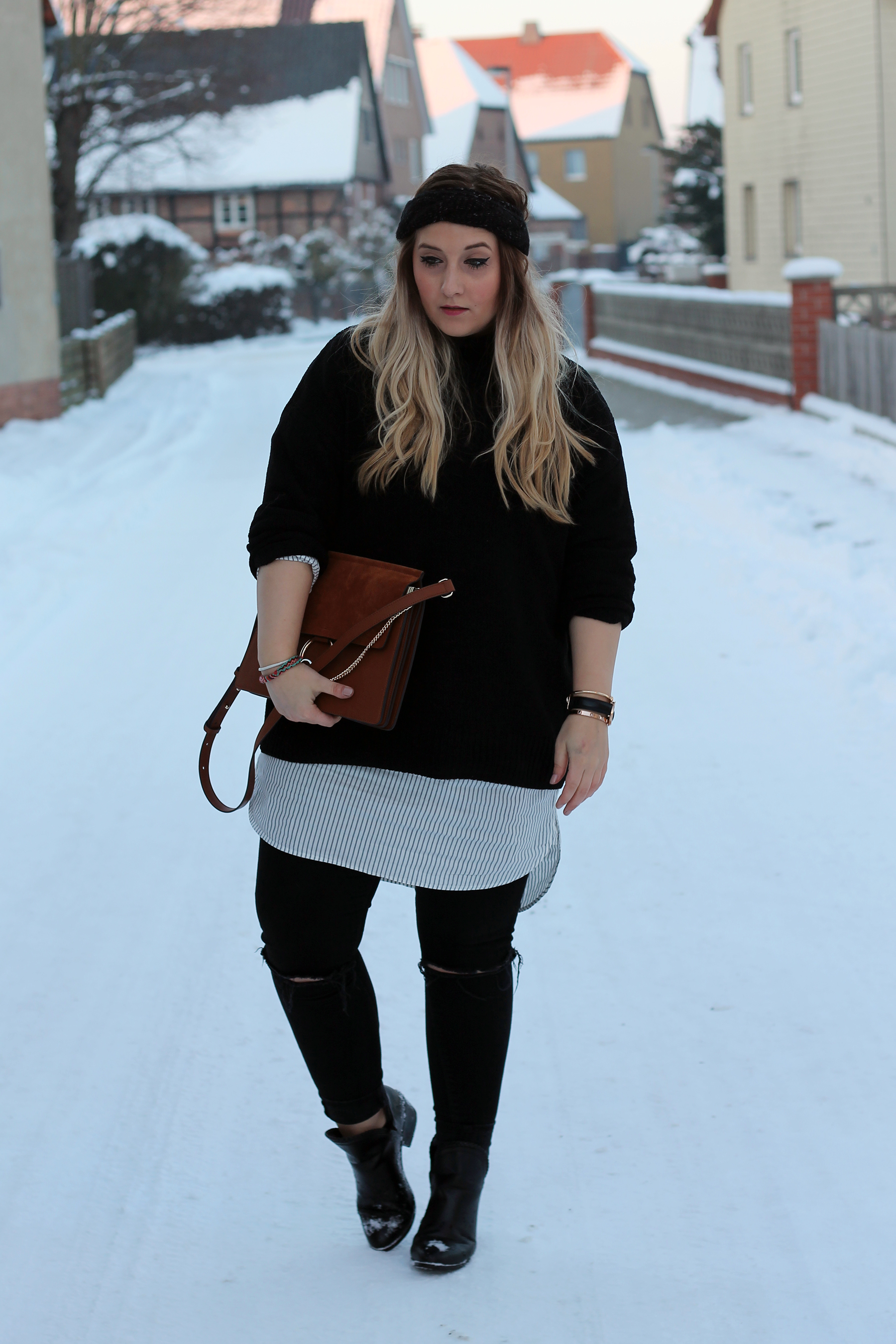 outfit-fashionblog-stirnband-asos-pullover-jeans-topshop