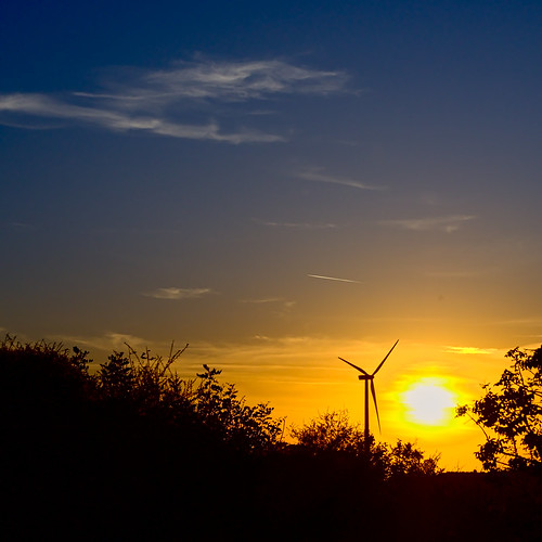 sunset cyprus windturbines darktable oreites
