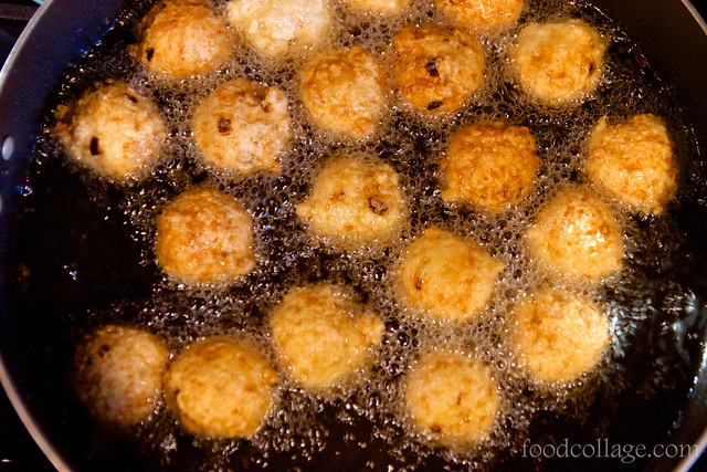 Deep Frying Chiu Chow Shrimp Balls