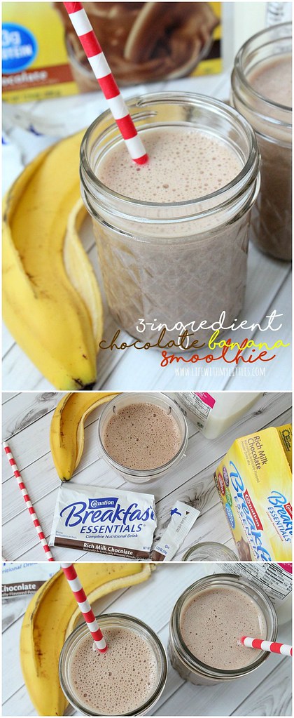 This 3-ingredient chocolate banana smoothie is the perfect nutritious breakfast to start the day! Lots of calcium, vitamin D, and protein, and kids love it too!