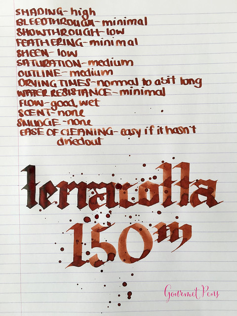 Ink Shot Review Diamine 150th Anniversary Terracotta @AppelboomLa (3)