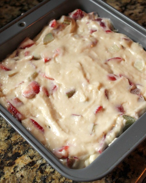 Astoundingly Moist Strawberry Rhubarb Cake