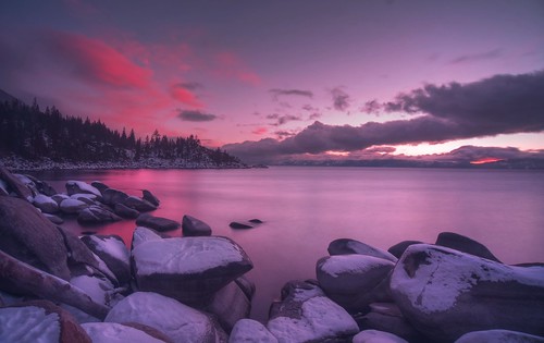 longexposure sunset sky lake water clouds rocks cloudy outdoor nevada laketahoe shore serene hdr inclinevillage ndfilter photomatix 1xp fav500 nex6 selp1650