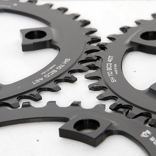 Wolf Tooth Components / Drop-Stop Chainring / 楕円形 110 BCD Asymmetric 4-Bolt for Shimano Cranks
