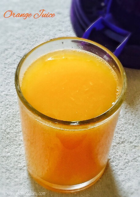 Orange Juice Recipe for Babies, Toddlers and Kids3
