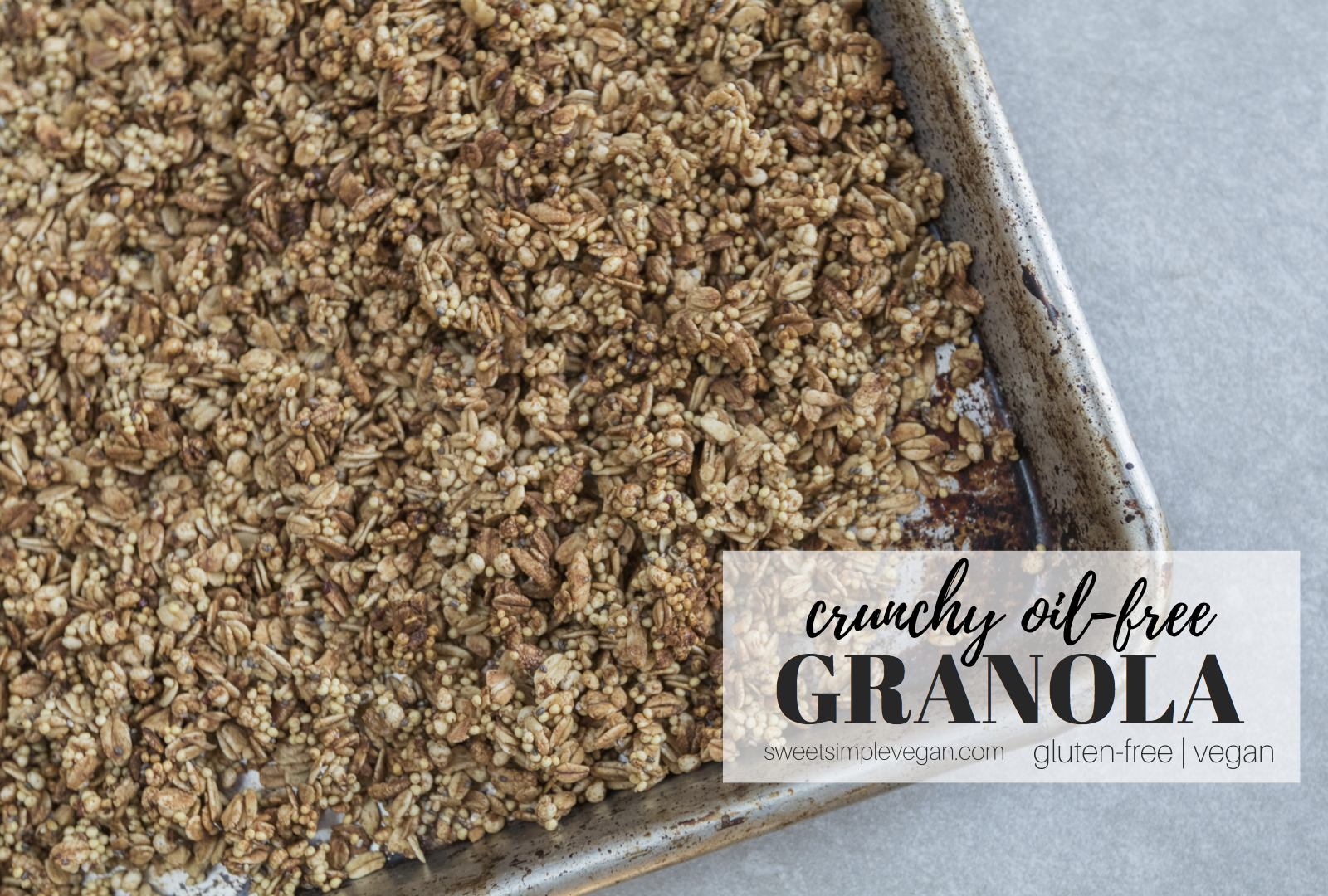 Easy Crunchy Granola {gluten- & oil-free} | sweetsimplevegan.com