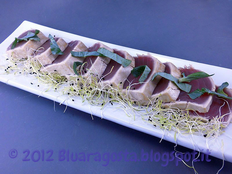1-tataki di tonno e foglie d'ostrica