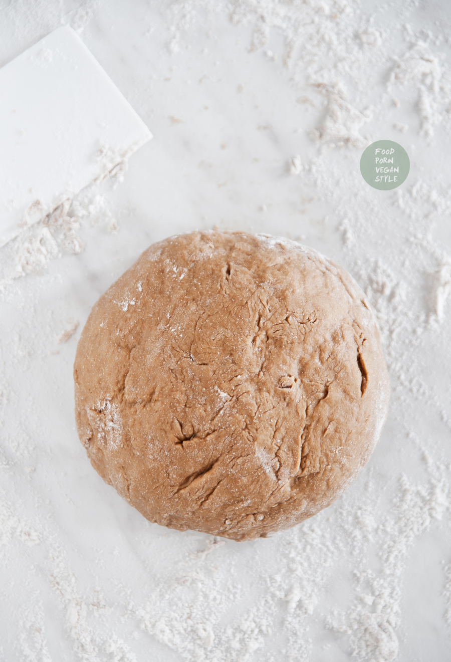 Vegan yeast dough with carob molasses (refined sugar-free)