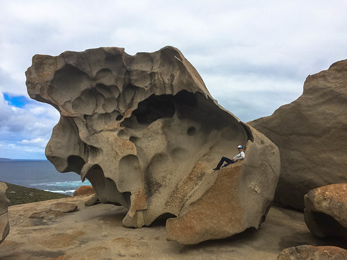 Ein Bett an den Granitformationen der Remarkable Rocks