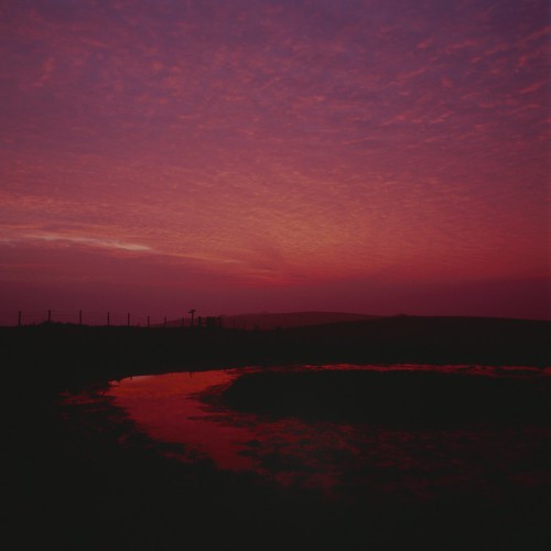 orange sunrise dawn sussex southdowns ditchlingbeacon hasselblad500cm fujivelvia100 zeissdistagon50mmf4ct