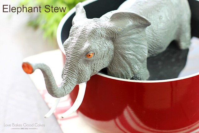 Elephant Stew in a pot.
