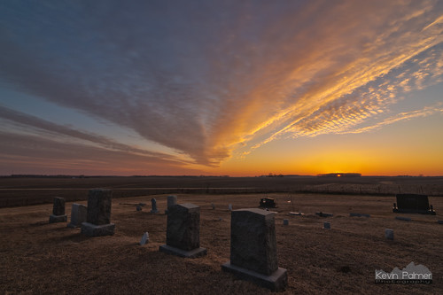 winter sunset sky orange color cemetery graveyard yellow clouds gold golden evening colorful graves dillon february gravestones 2016 kevinpalmer tokina1628mmf28 nikond750