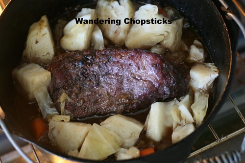 Corned Beef Pot Roast in Red Wine with Potatoes, Carrots, and Cabbage 12
