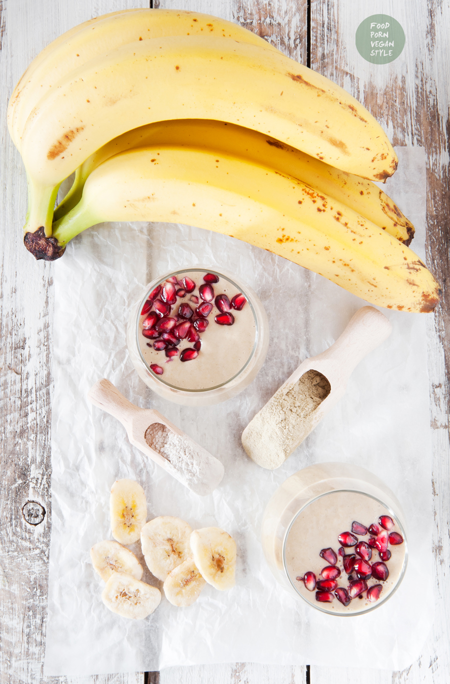 Vegan banana protein lassi