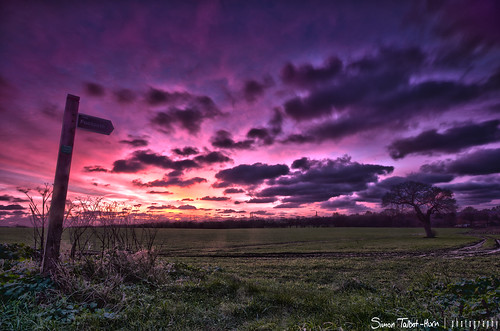 sunset england sun color colour tree field clouds rural sunrise landscape countryside suffolk footpath hdr highdynamicrange simontalbothurnphotography