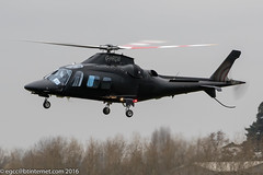 G-HRDB - 2006 build Agusta A109S Grand, inbound to Cheltenham Racecourse during the 2016 Festival