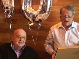 Harvey Stack recieving 90th birtday proclamation