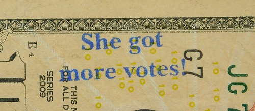 She Got More Votes stamp